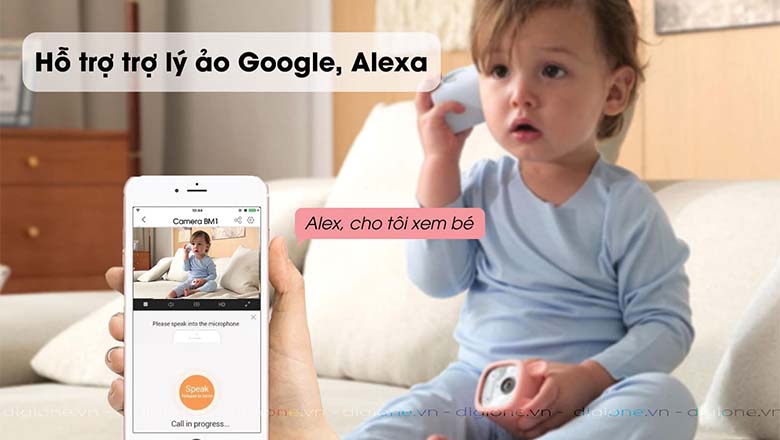 Camera BM1 kết nối với trợ lý ảo
