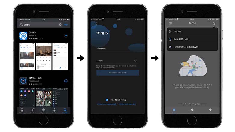 Hướng dẫn cài đặt DMSS trên điện thoại