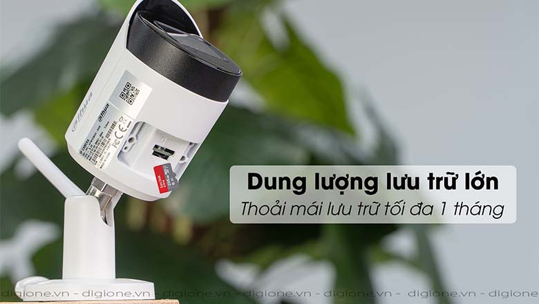 Xem lại lịch sử ghi hình với dung lượng lưu trữ lớn 