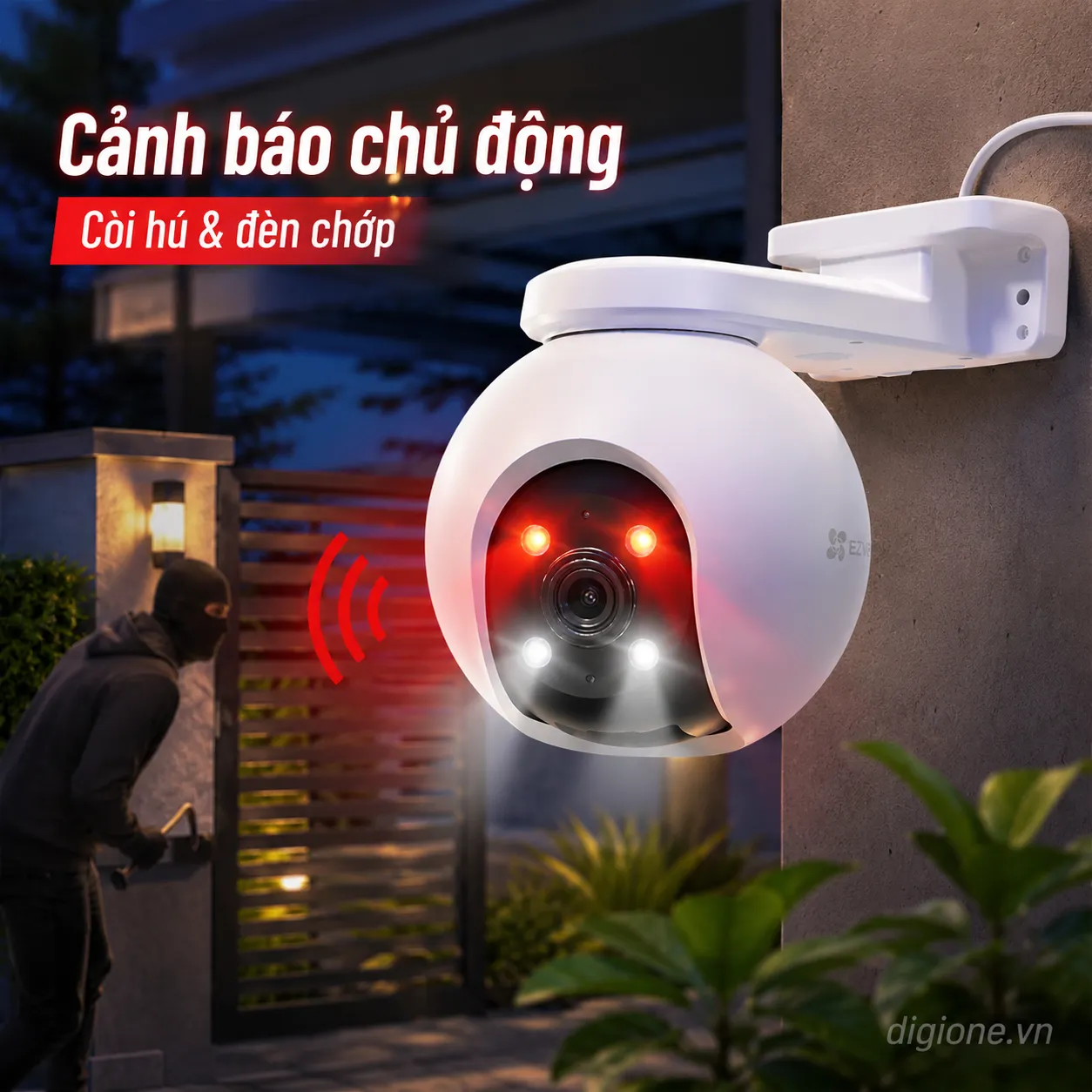 Camera EZVIZ H8 Pro 2K 3MP - Có màu đêm, IP65