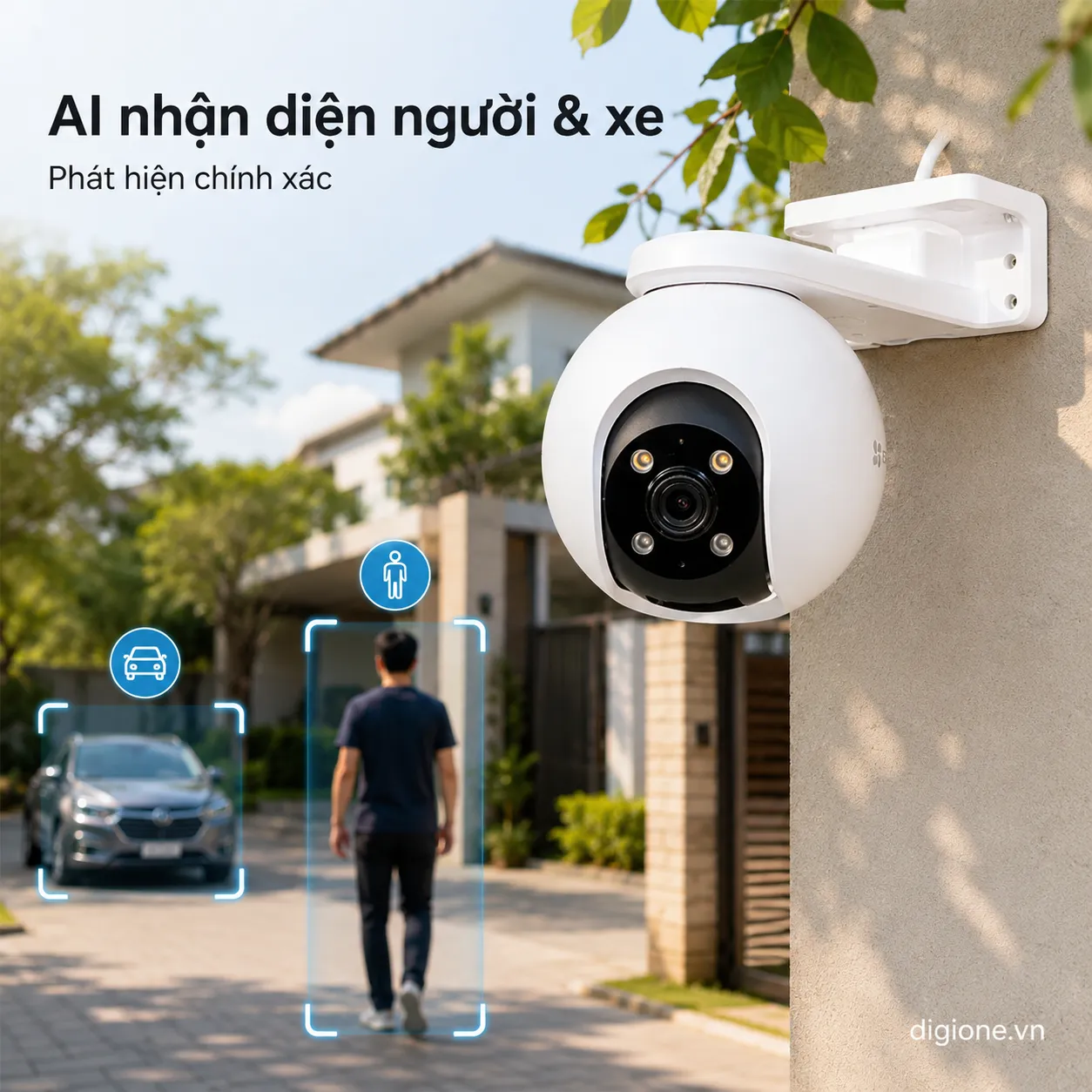 Camera EZVIZ H8 Pro 2K 3MP - Có màu đêm, IP65