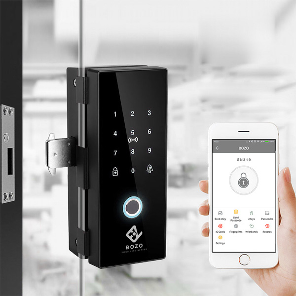 Khóa Cửa Thông Minh Bozo SN319 Plus - Dùng Cho Cửa Kính