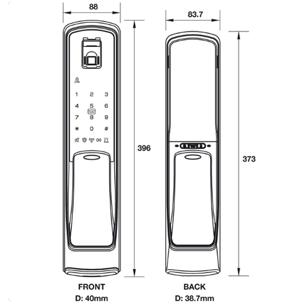 Khóa Cửa Điện Tử Hafele EL9500-TCS