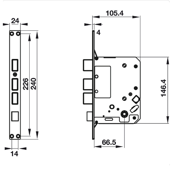 Khóa Cửa Điện Tử Hafele EL9500-TCS