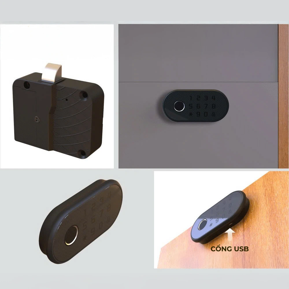 Khóa Tủ Vân Tay Ngăn Kéo DIT01 - Mới nhất 2025
