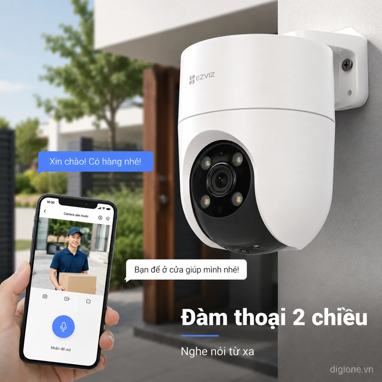 Camera EZVIZ H8c Pro 2K 3MP - xoay 360°, Có màu đêm