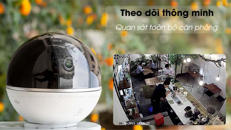 Ezviz C6TC camera quan sát cả căn phòng