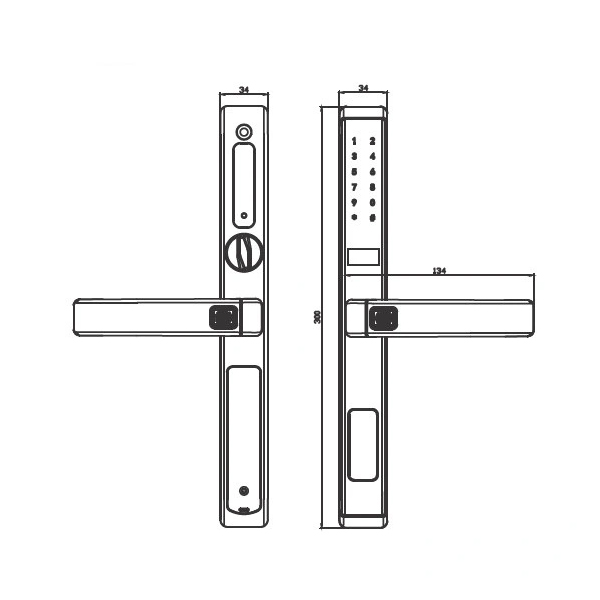 Khóa Cửa Điện Tử Kassler KL-599 SLIDE - Dùng APP
