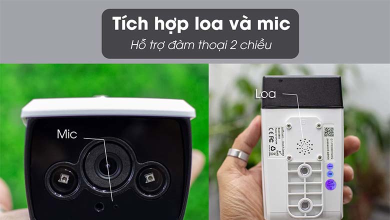Đàm thoại 2 chiều với âm thanh to, rõ ràng