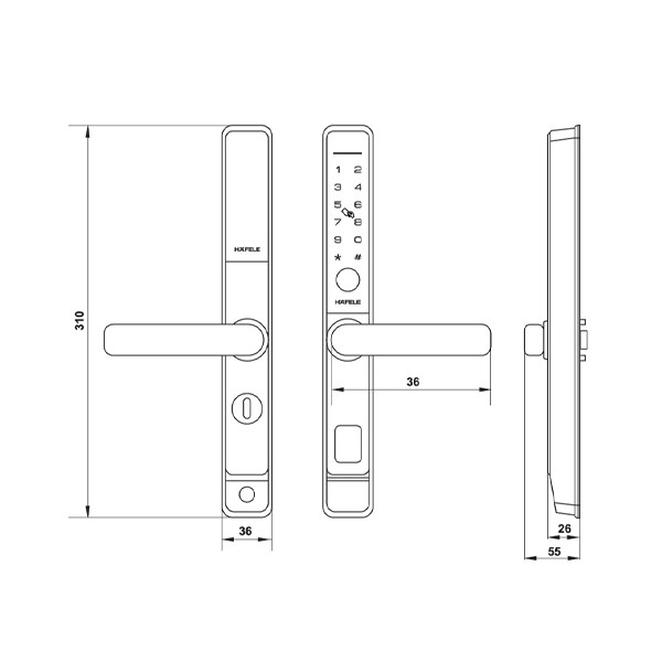 Khoá Cửa Điện Tử Hafele DL6600