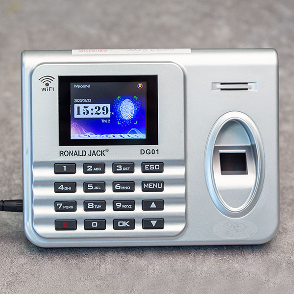 Máy Chấm Công Vân Tay, Thẻ Từ Ronald Jack DG01 - Kết Nối Wifi
