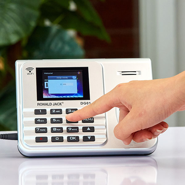 Máy Chấm Công Vân Tay, Thẻ Từ Ronald Jack DG01 - Kết Nối Wifi