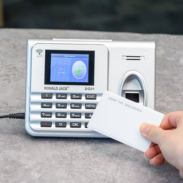 Máy Chấm Công Vân Tay, Thẻ Từ Ronald Jack DG01 - Kết Nối Wifi