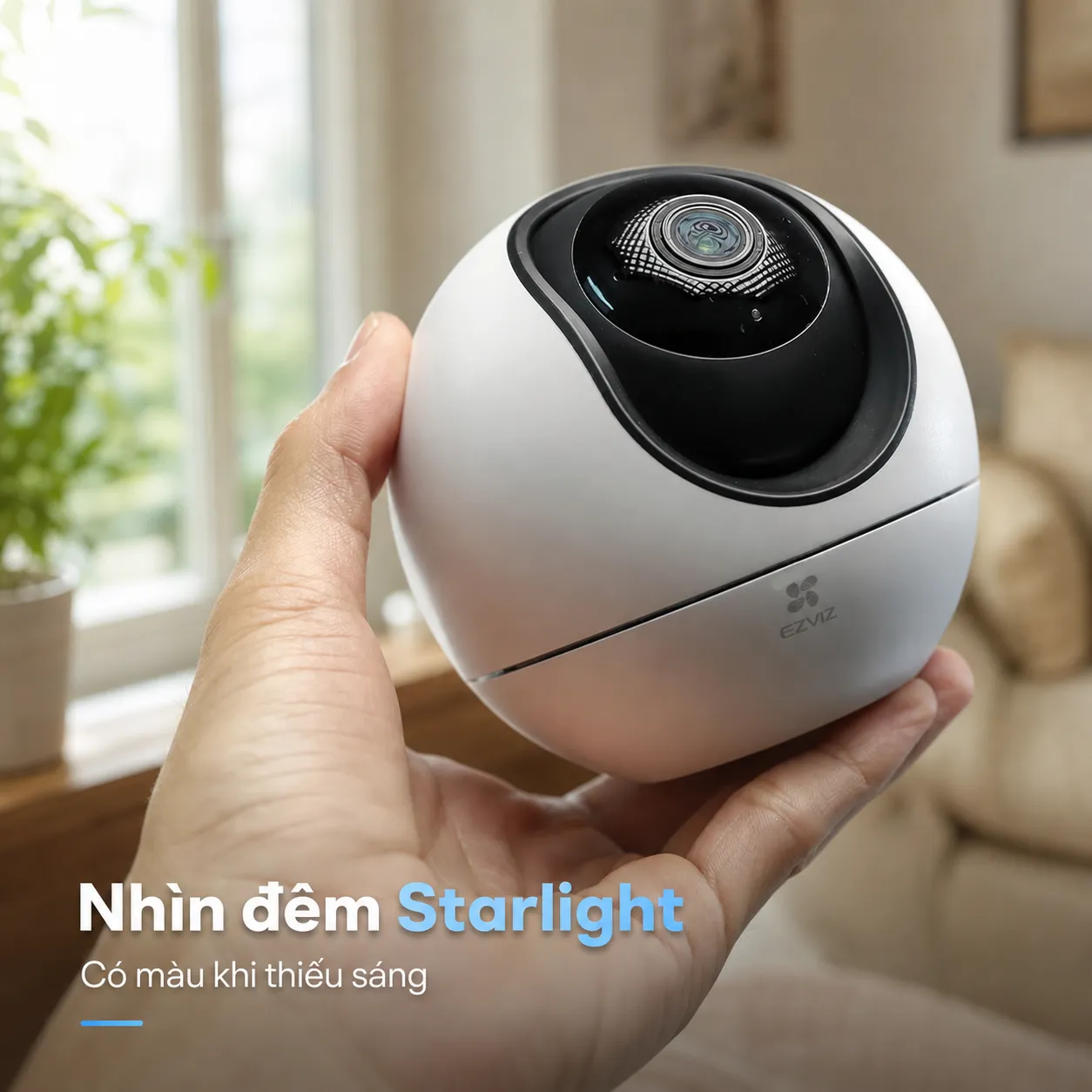 Camera EZVIZ H6 3K 5MP - AI nhận diện người, Có màu đêm