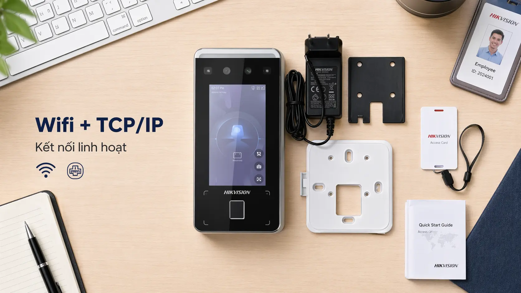 DS-K1T341CMFW lưu 3000 user v&agrave; 150000 sự kiện chấm c&ocirc;ng