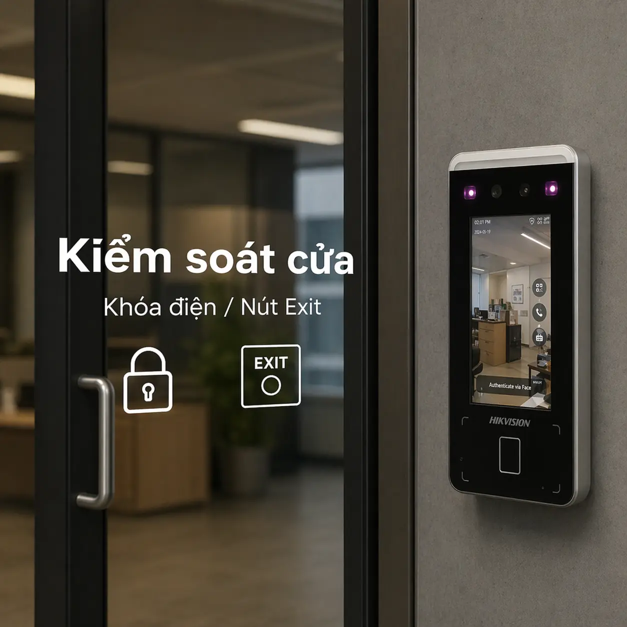 Máy Chấm Công Khuôn Mặt Hikvision DS-K1T341CMFW (Bản WiFi)