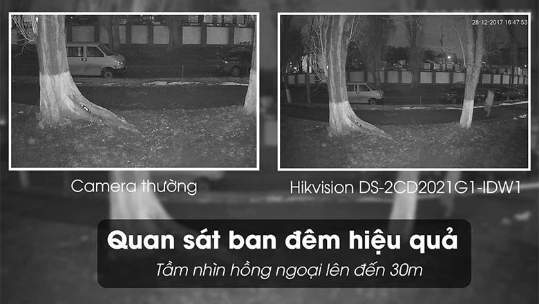 Camera DS-2CD2021G1-IDW1 1080P giám sát đêm hiệu quả