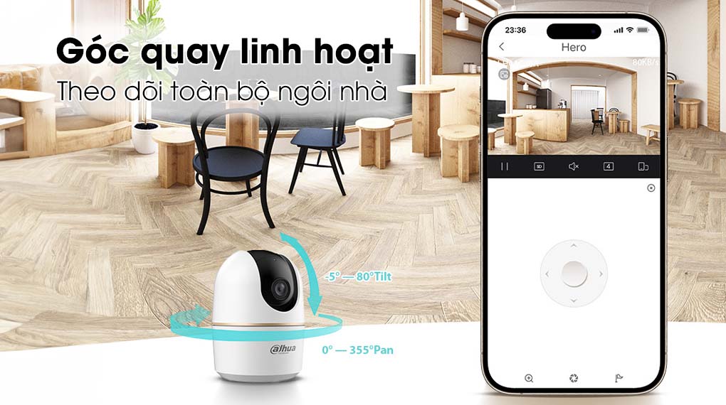 dahua-dh-h2ae góc ghi hình linh hoạt