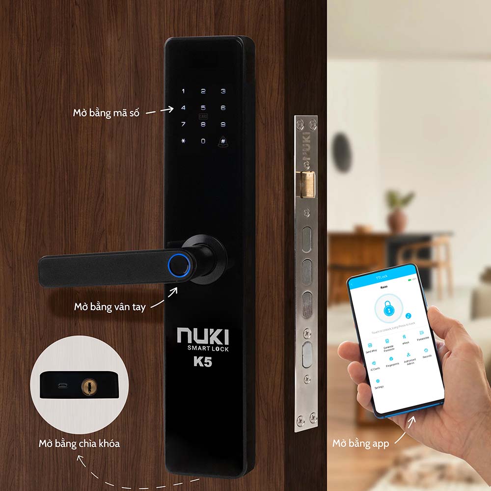Khóa Cửa Thông Minh Nuki K5 - Mới Nhất