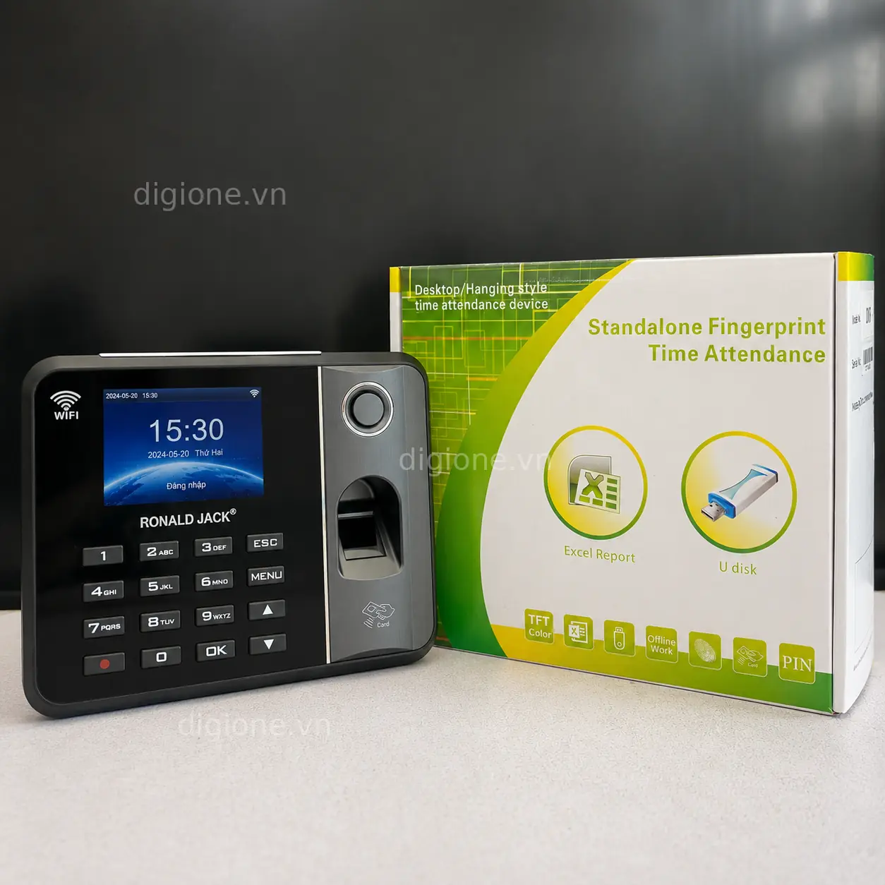 Máy Chấm Công Vân Tay Ronald Jack 1800 Wifi