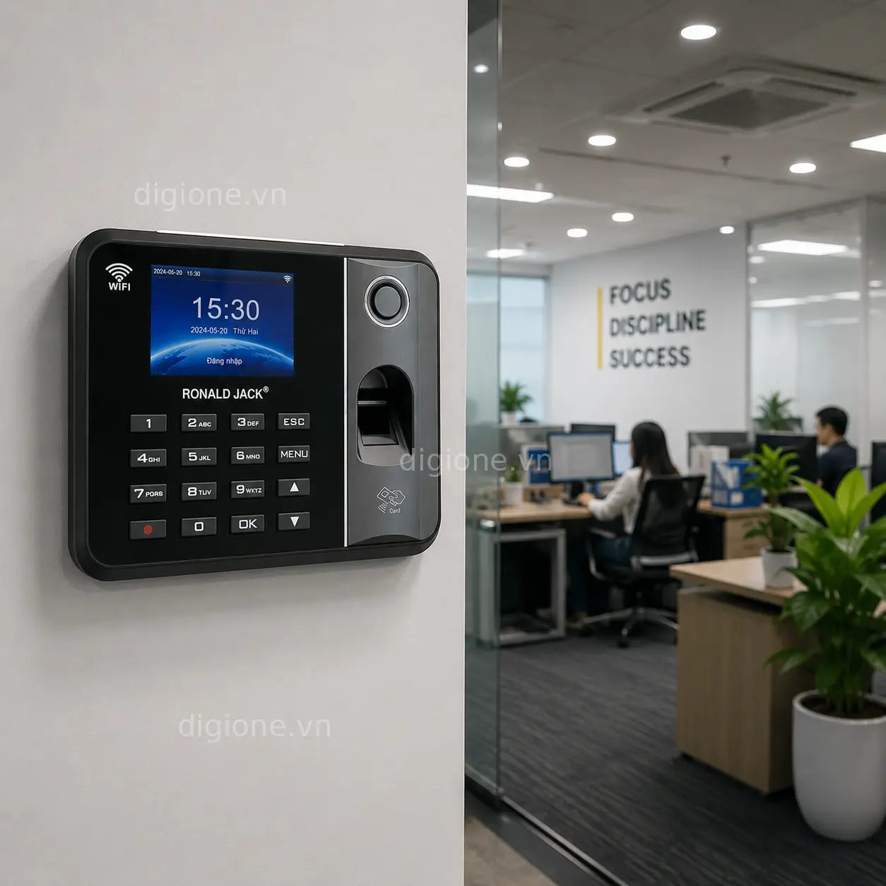 Máy Chấm Công Vân Tay Ronald Jack 1800 Wifi