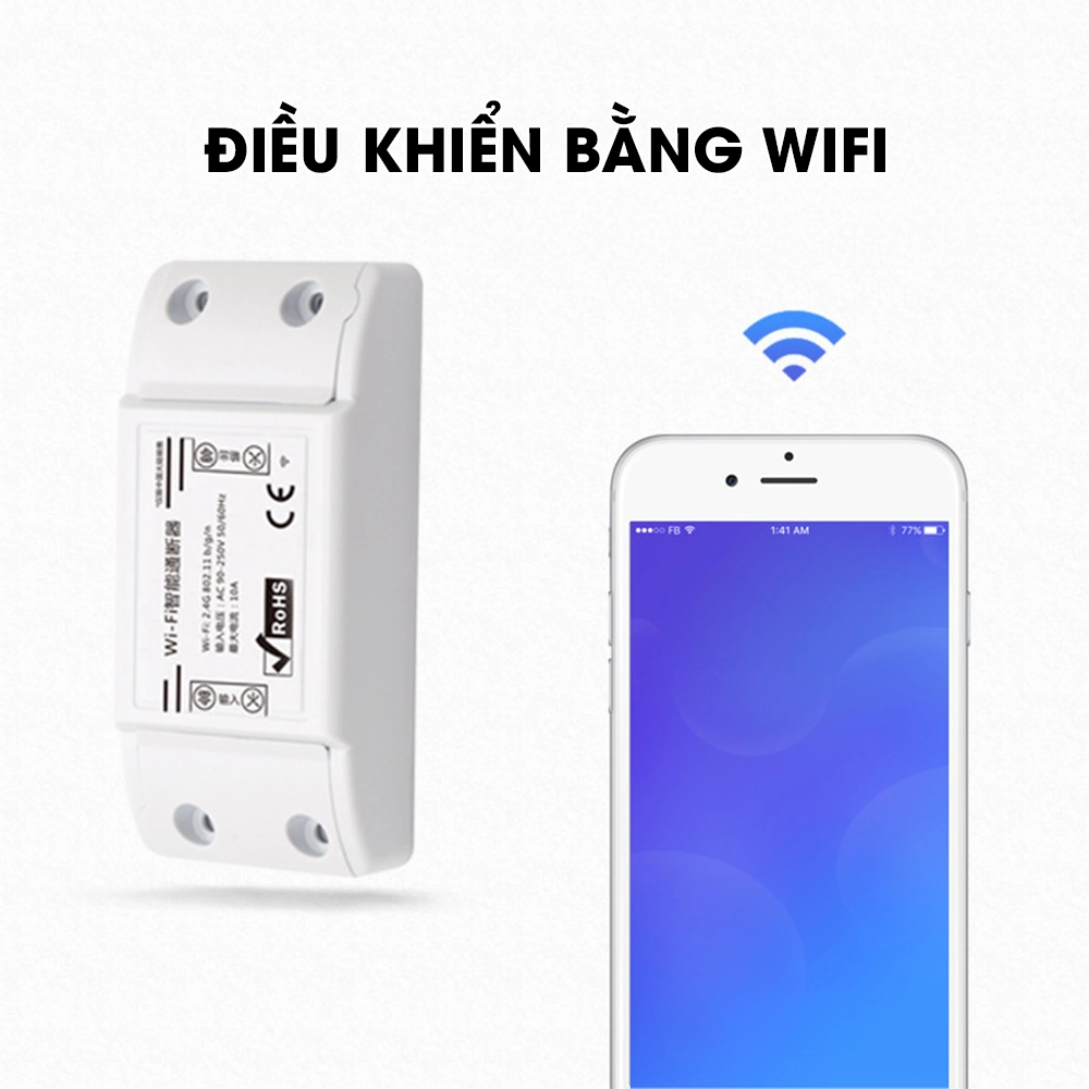 Điều Khiển Cửa Cuốn, Cửa Cổng Từ Xa T02 - Kết Nối Wifi