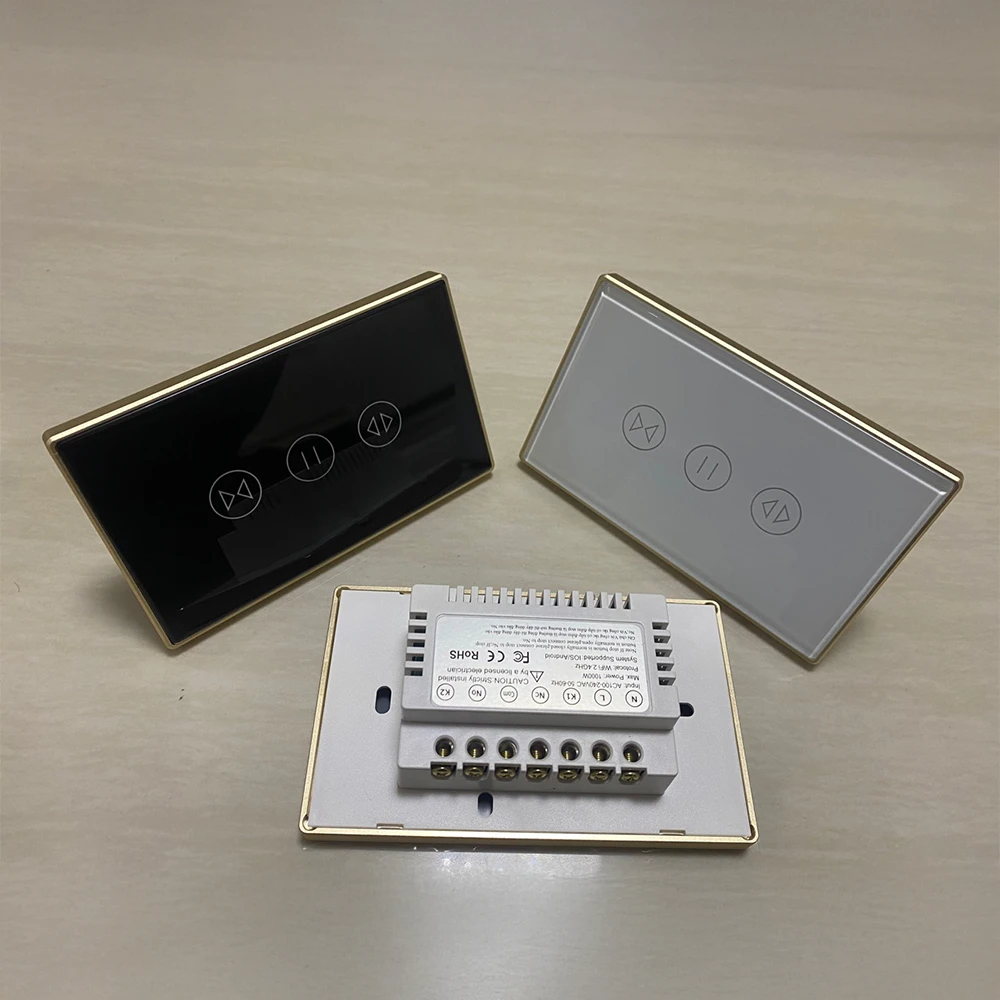 Điều Khiển Cửa Cuốn Mặt Kính Viền Nhôm T03 - Dùng App Tuya