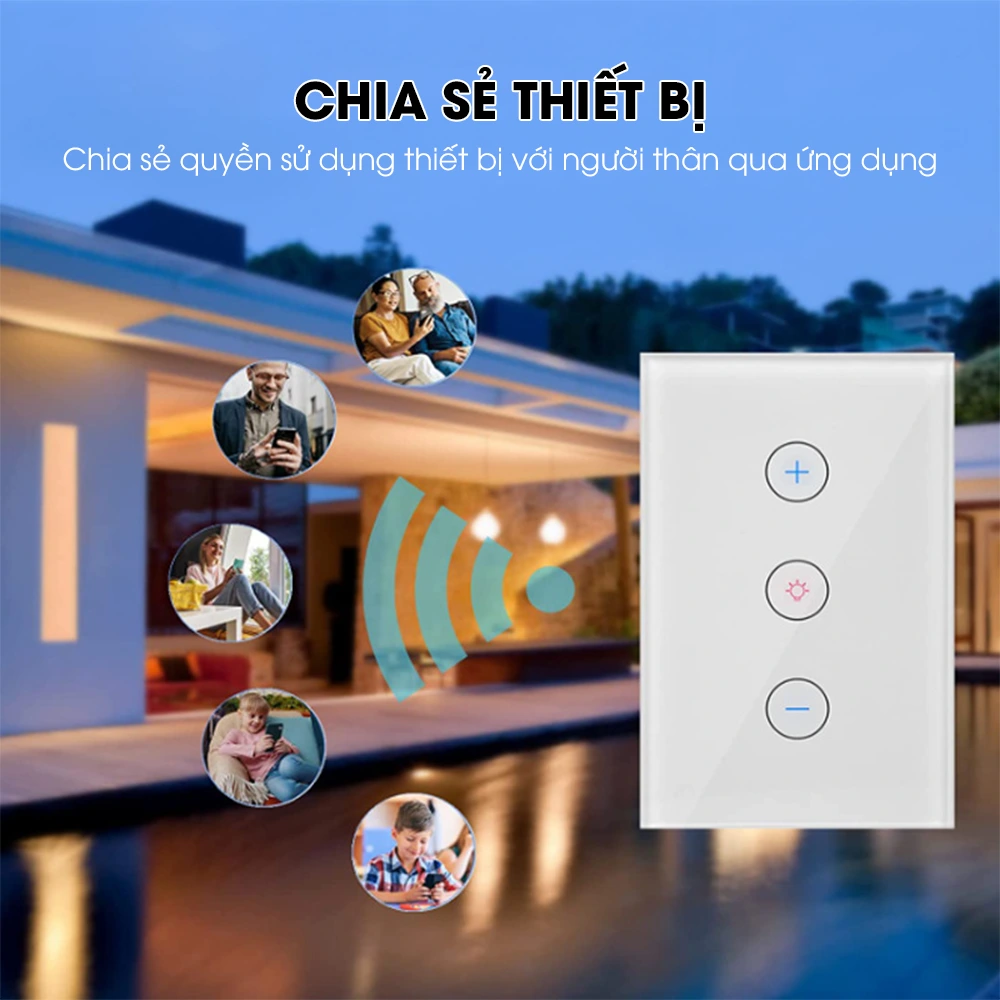 Điều Khiển Cửa Cuốn Mặt Kính Viền Nhôm T03 - Dùng App Tuya