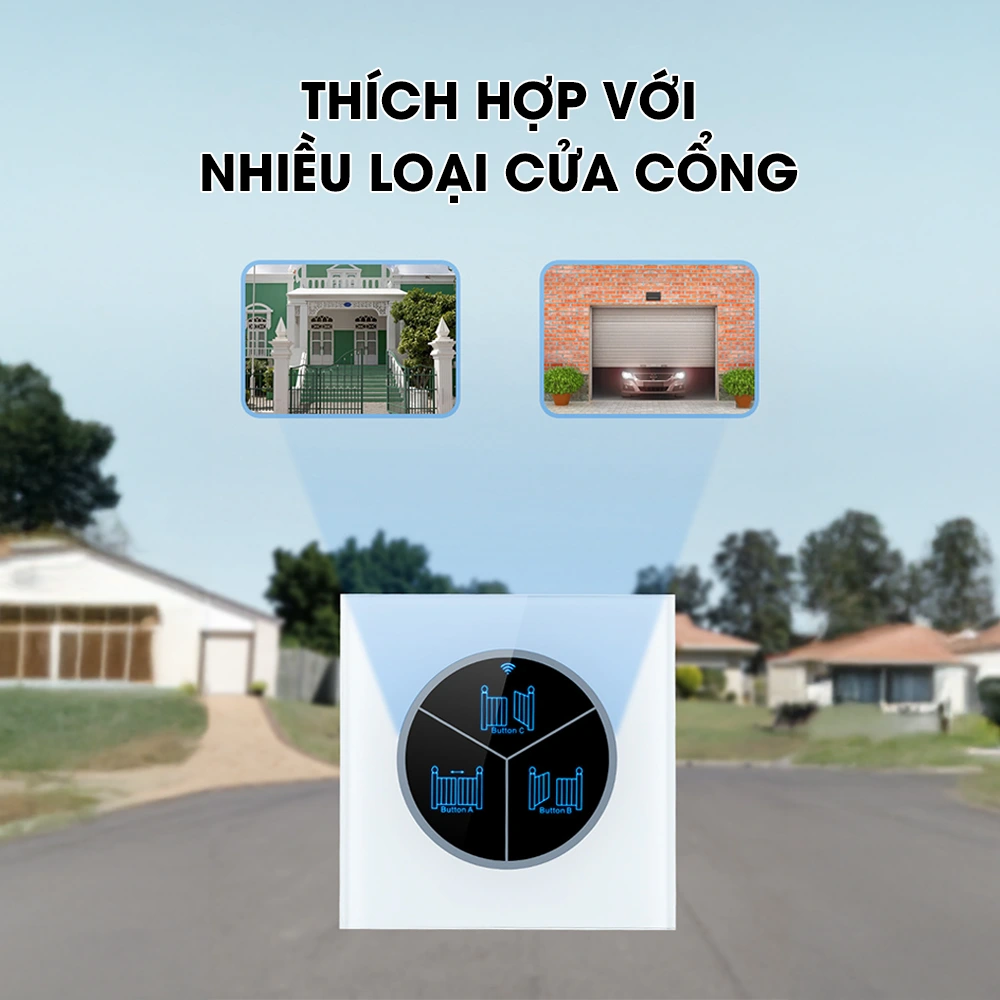 Bộ Điều Khiển Cửa Cổng Mặt Kính T04 - Kết Nối Wifi