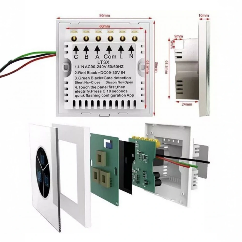 Bộ Điều Khiển Cửa Cổng Mặt Kính T04 - Kết Nối Wifi