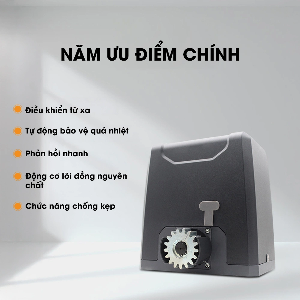 Motor Mở Cổng Lùa Tự Động PKM1500 Chính Hãng