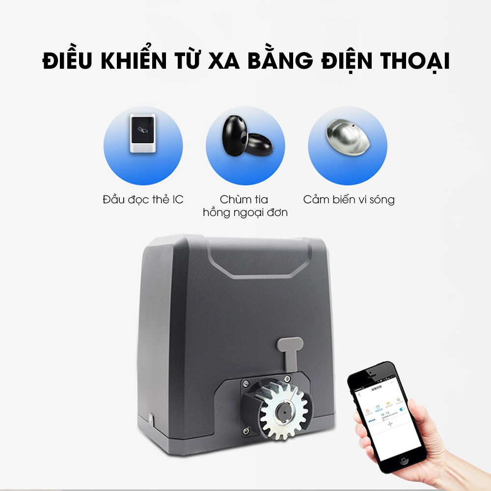 Motor Mở Cổng Lùa Tự Động PKM1500 Chính Hãng