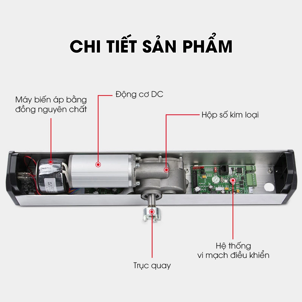 Motor Đóng Mở Cửa Phòng Từ Xa ZX-L100 - Cửa Đẩy Ra Ngoài Hoặc Vào Trong