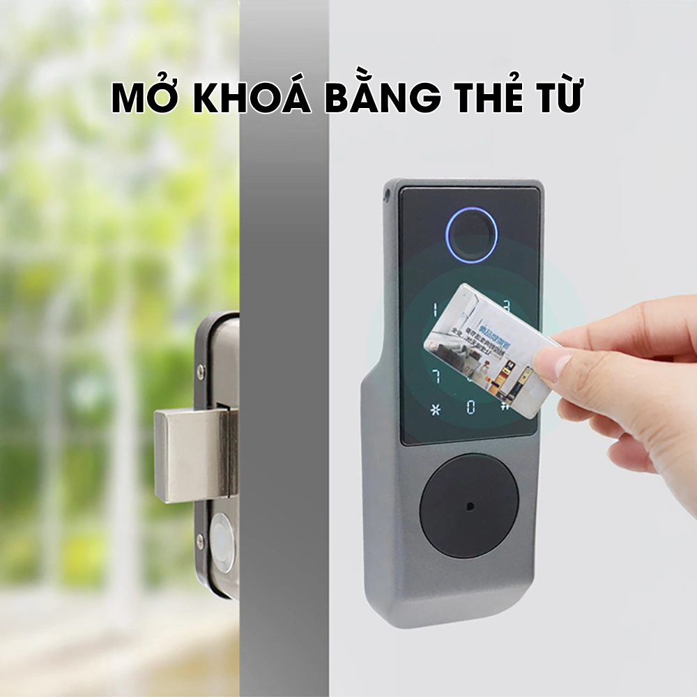 Khóa Cửa Cổng Sắt  Vân Tay Giá Rẻ DiVo T20 - 1 Mặt Vân Tay