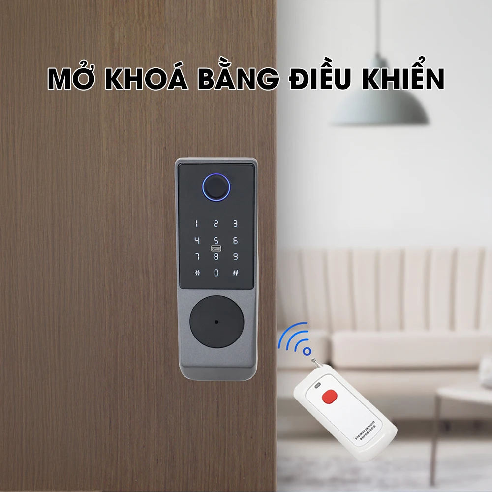 Khóa Cửa Cổng Sắt Vân Tay Giá Rẻ DiVo T22 - 2 Mặt Vân Tay, Mã Số, App