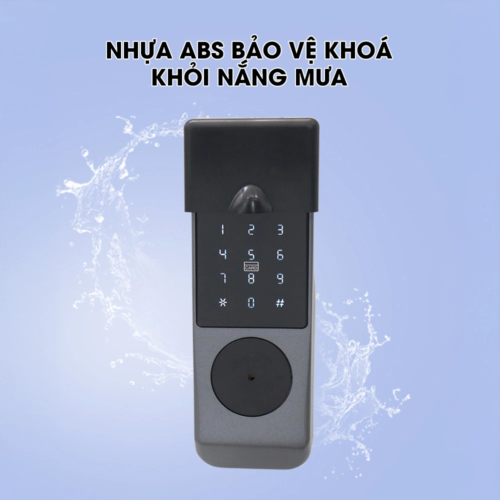 Khóa Cửa Cổng Sắt Vân Tay Giá Rẻ DiVo T22 - 2 Mặt Vân Tay, Mã Số, App