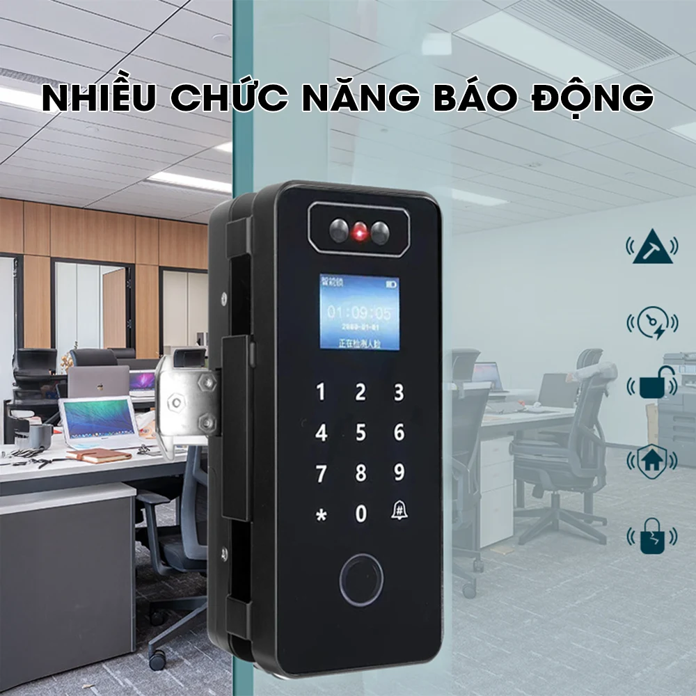 Khoá Cửa Kính Khuôn Mặt DiVo BL108 - Sử Dụng App