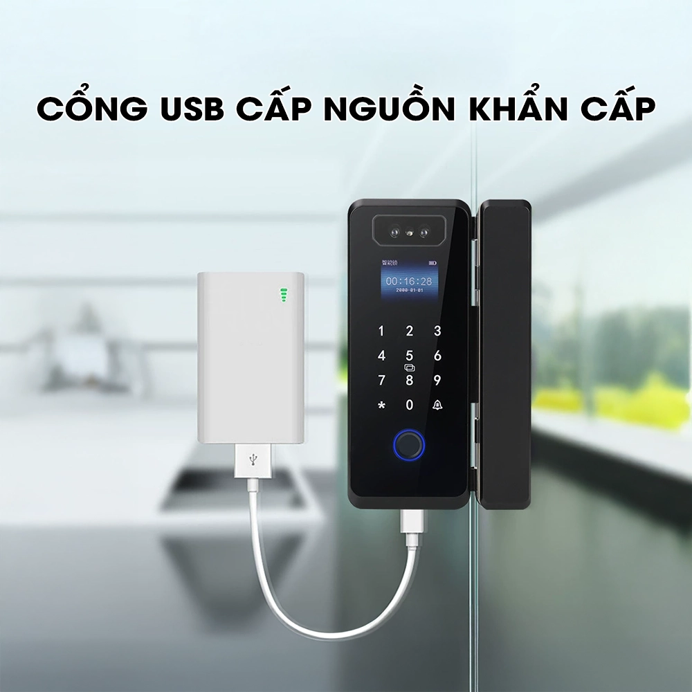 Khoá Cửa Kính Khuôn Mặt DiVo BL108 - Sử Dụng App