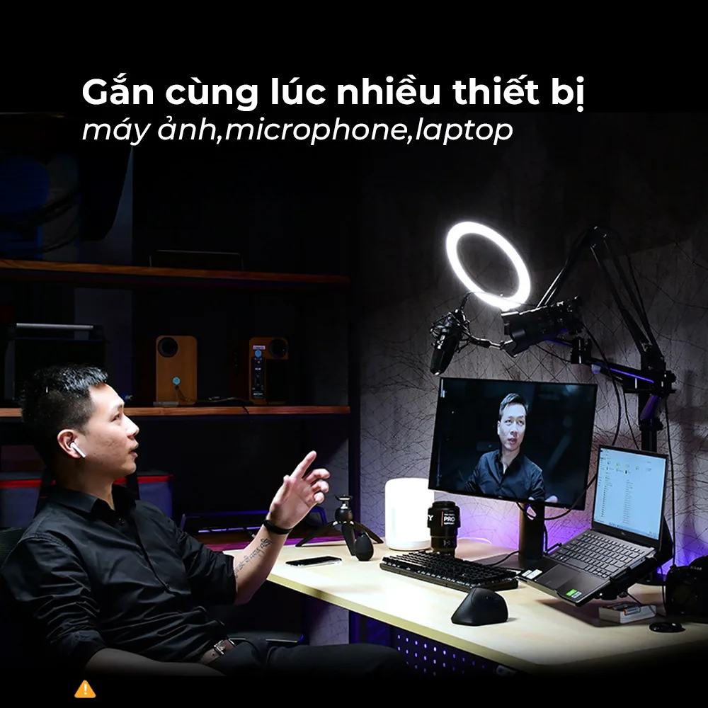 Giá Đỡ Livestream Chuyên Nghiệp B200 – Đa Chức Năng 4 trong 1