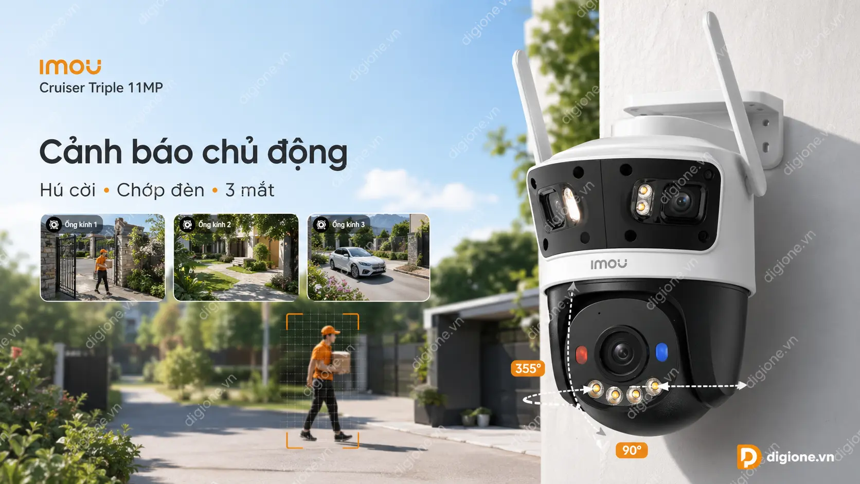 Camera IMOU IPC-S7UP-11M0WED 11MP 3 ống k&iacute;nh WiFi 6