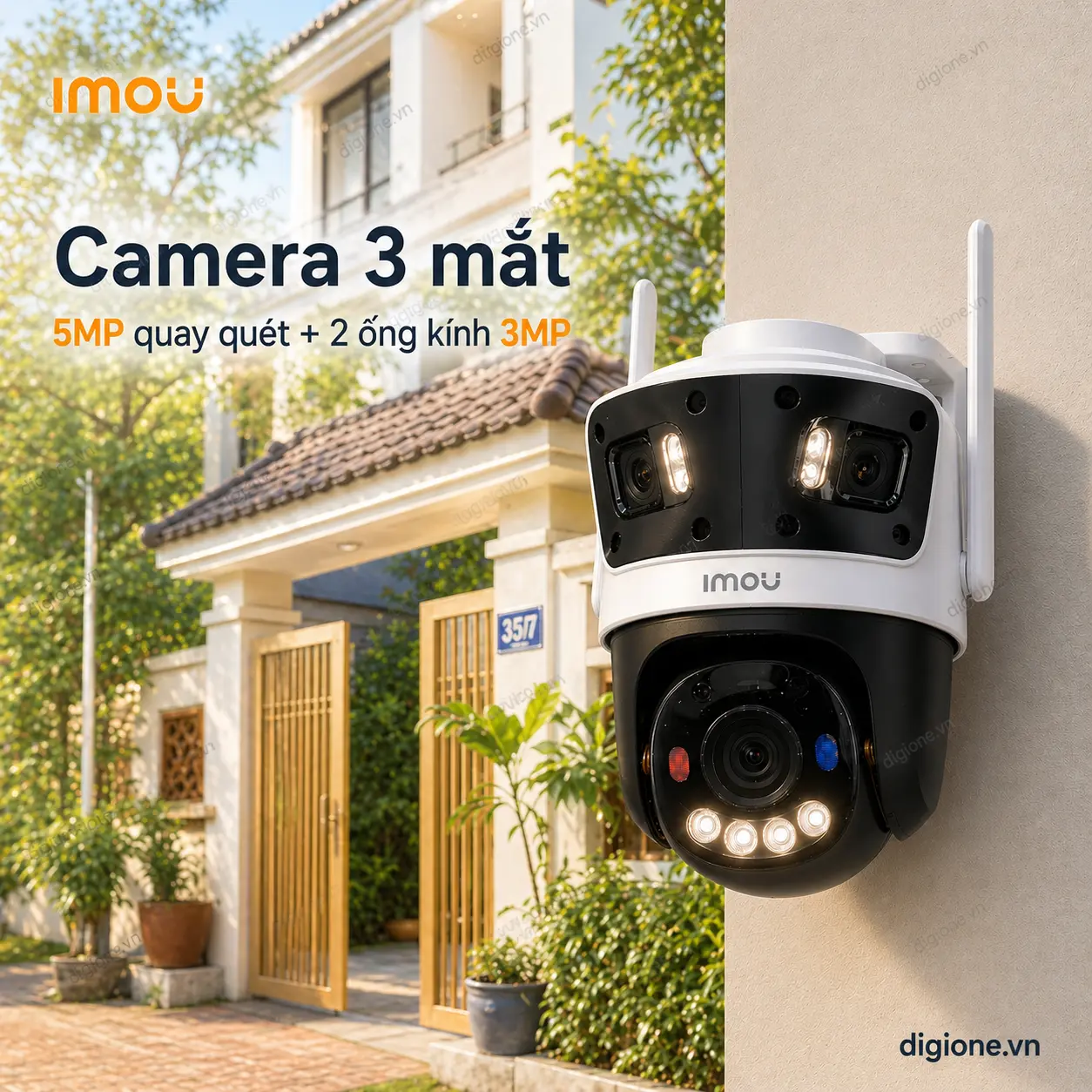 Camera IMOU 3 Mắt Cruiser Triple IPC-S7UP-11M0WED Ngoài Trời 11MP - IP66