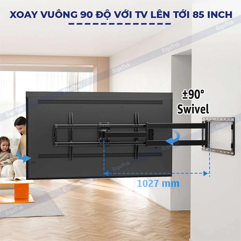 Giá Treo Tivi Xoay Vuông Góc Ergotek E900 47" - 90"