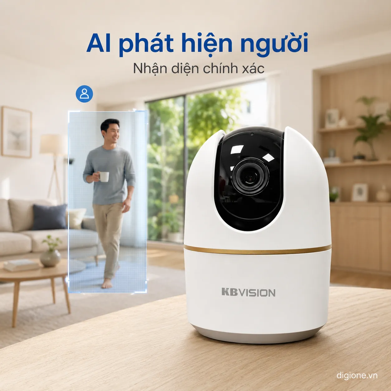 Camera KBVISION KX-A3W 3MP 2K - AI nhận diện người, Đàm thoại 2 chiều