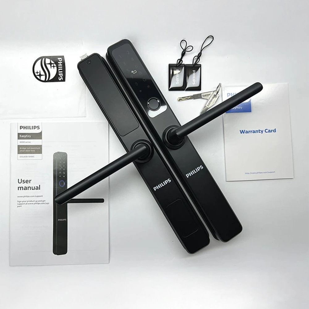 Khóa Vân Tay Cửa Nhôm Philips DDL608-5HWS - Kết nối Wifi
