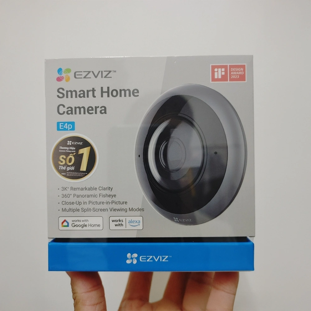 Camera Mắt Cá Ezviz E4P 3K  Xem Toàn Cảnh