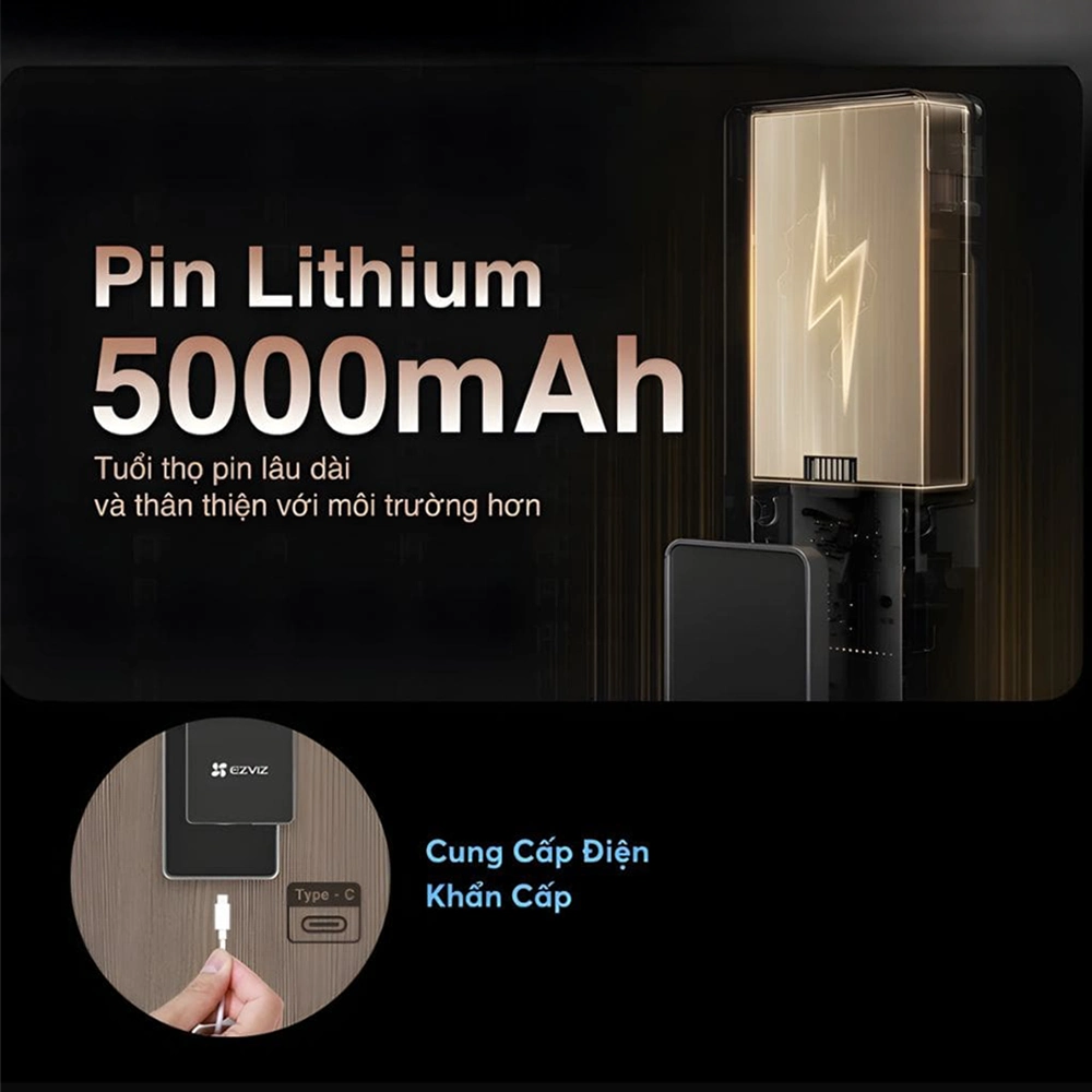 Khoá Cửa Vân Tay EZVIZ DL50FVS - Nhận Diện Khuôn Mặt