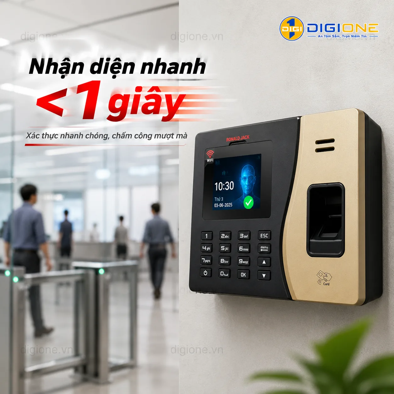Máy Chấm Công Vân Tay Ronald Jack TM20 Wifi