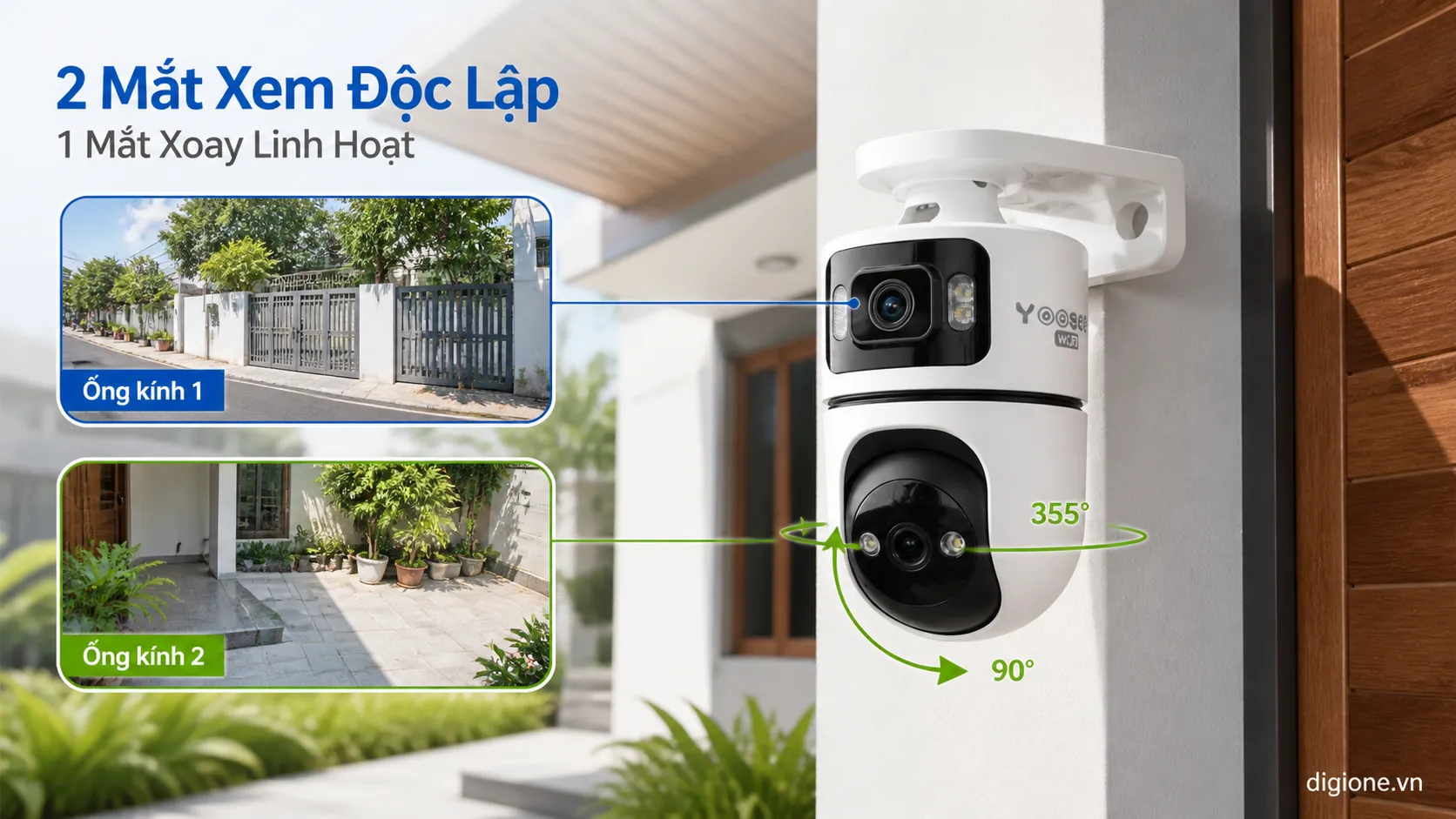 camera Yoosee Q86 AI ph&aacute;t hiện người th&uacute; cưng đ&ecirc;m c&oacute; m&agrave;u sắc n&eacute;t