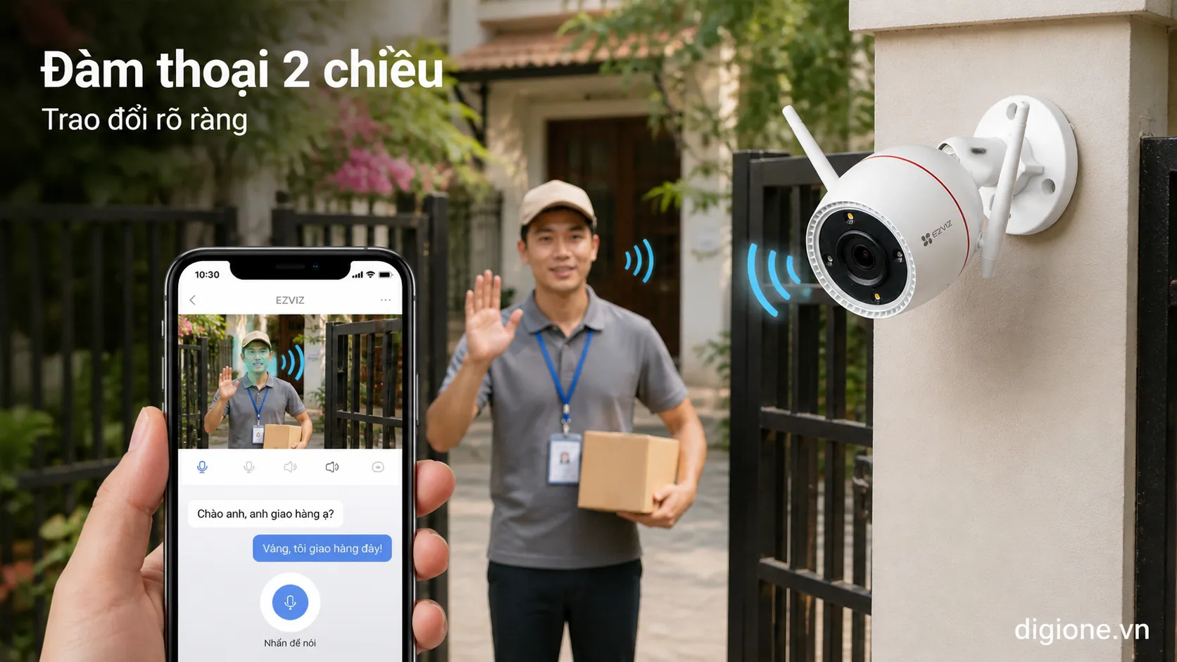 Camera EZVIZ H3c 2K ăng-ten k&eacute;p kết nối WiFi xa v&agrave; ổn định