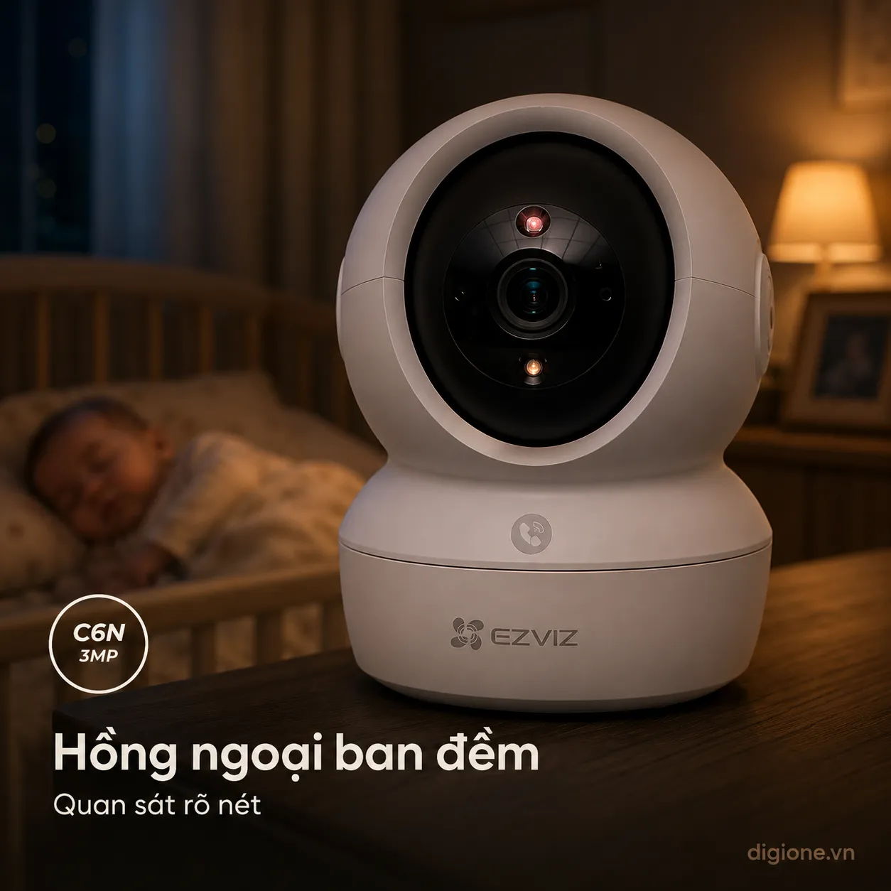 Camera EZVIZ C6N Pro 2K 3MP - AI nhận diện người, Đàm thoại 2 chiều